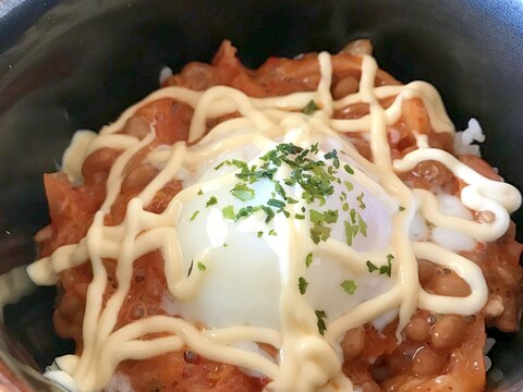 納豆キムチでズボラ丼♡